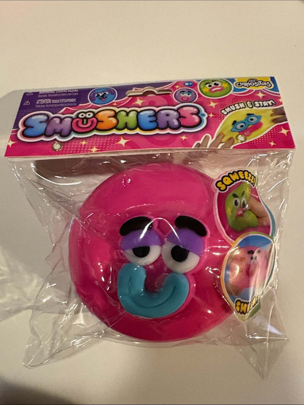ORB Smushers Pink Funny Face Squishy Smoosh & Stare NEW Sealed 🩷